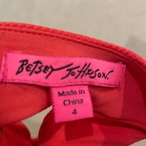 Betsey Johnson red hot cutout dress with A-line bottom